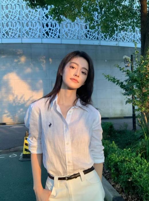 Ralph Laure* 拉夫劳伦 亚麻衬衫 白色蓝色轻薄衬衫（BG） 商品图4