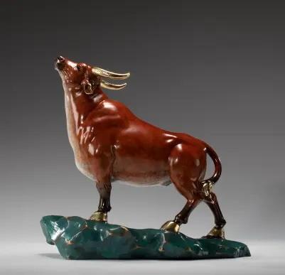 朱炳仁铜朱炳仁 20#牛气高升 商品图0