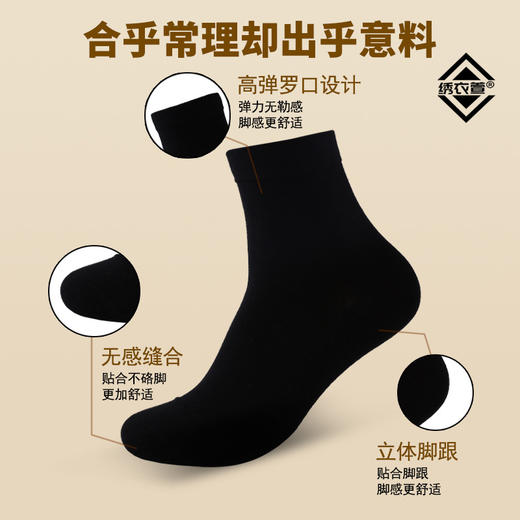 7A抗菌防臭袜艾草香薰银离子抗菌防臭袜男四季防臭棉按摩底 商品图4