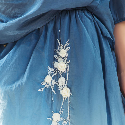 【林栖设计小店】2025春季新品婴儿棉衬衣绣花显瘦时尚气质上衣F1952434 商品图7