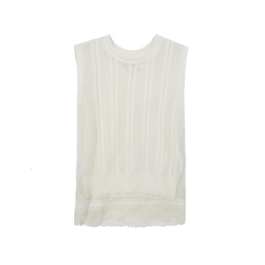 谜底针织衫无袖女2025夏季新品复古文艺合身A型短上衣252MZ0868 商品图4