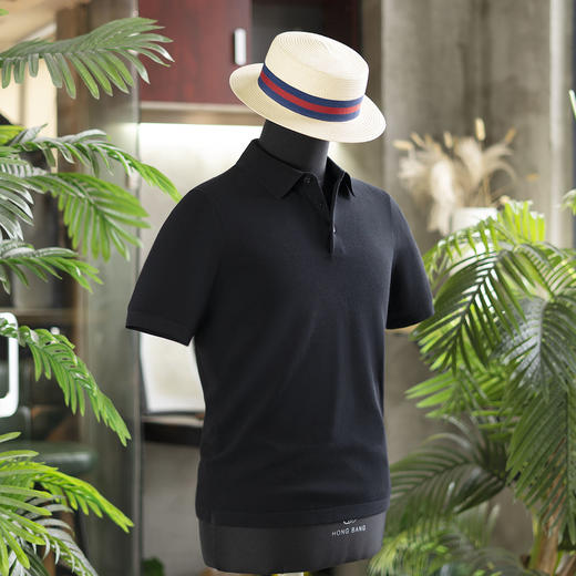 25年新款男士夏日高级皮马棉圆领T恤/polo  两款多色可 选  威化饼干 商品图1