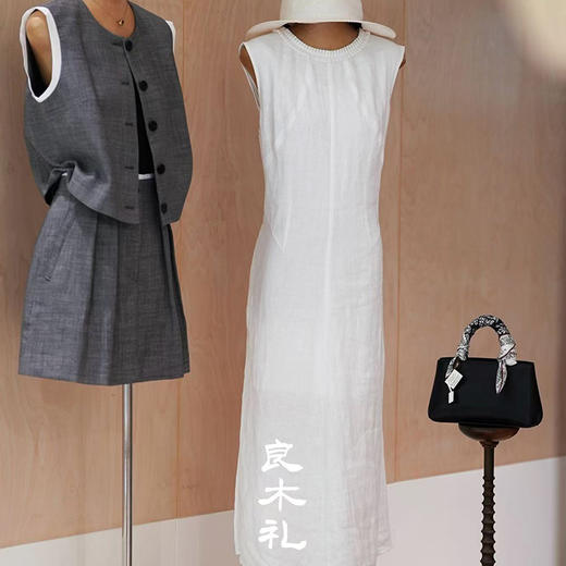 【现货】良木礼亚麻连衣裙（披肩）（66735） 商品图3