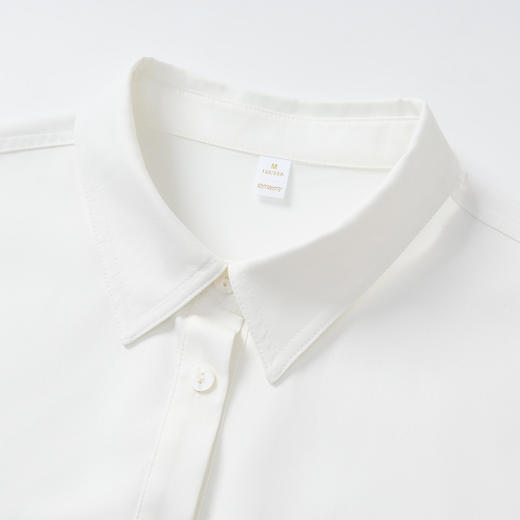 【抽绳半身设计】罗蒙夏季长袖衬衫女士时髦休闲百搭半截衬衣女上衣 商品图6