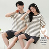 夏季短袖短裤薄款带胸垫两件套装家居服男女士情侣睡衣可外穿下单备注第二件尺码 商品缩略图2