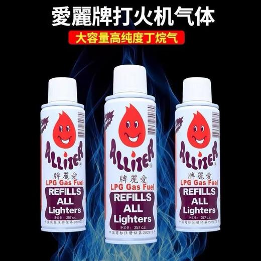爱丽牌打火机专用气 气体罐高纯度充气气瓶防风火机点火器气液通用小瓶燃料257ml 1瓶 商品图0