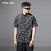 PINLI品立2025夏季新款潮牌镂空绣花短袖衬衫男宽松休闲百搭衬衣GD252113376 商品缩略图2