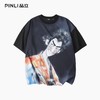 PINLI品立2025夏季新款男士人物印花宽松短袖T恤潮牌高街休闲上衣B252111082 商品缩略图3