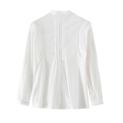 「K」洛诗琳34338法式镂空衬衫2025夏季设计感宽松别致衬衫10242 商品图3