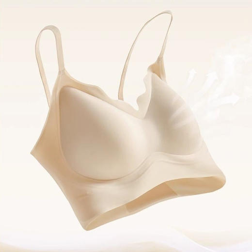 【新品上市 买一送一】运动文胸新款草本同款 舒适透气软支撑聚拢无痕内衣绿色细肩带薄款运动文胸 商品图3