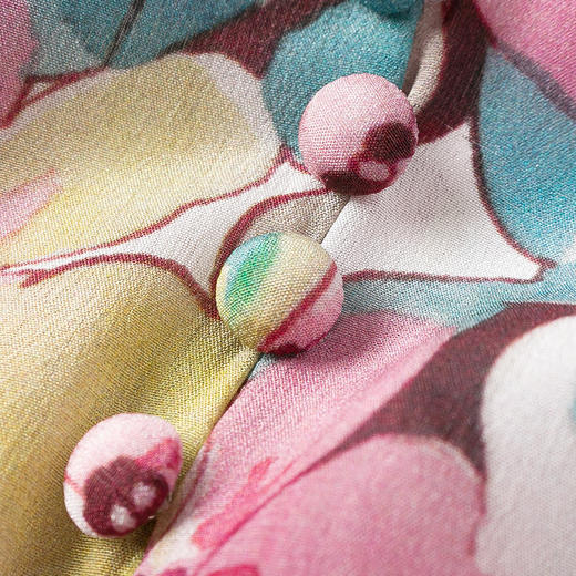 WWM-高级感女装100%桑蚕丝碎花长裙高腰真丝连衣裙夏季裙子46507 商品图3