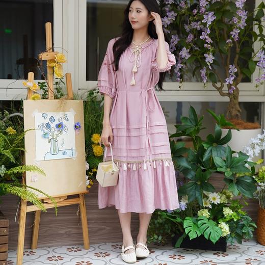 两三事向阳诗人欧若风女装春季新款2025爆款法式小众设计宽松裙子 商品图4