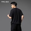 PINLI品立2025夏季新款潮牌宽松短袖T恤男士印花拼料休闲上衣体恤B252111079 商品缩略图2