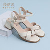 粗跟妈妈凉鞋2025新款夏季外穿中跟软底舒适中老年一字带通勤女鞋5L179-8 商品缩略图1