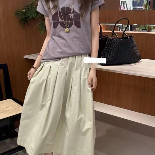 「K」洛诗琳34646凉感插肩印花T恤2025夏季新款醋酸混纺T恤10355 商品图1