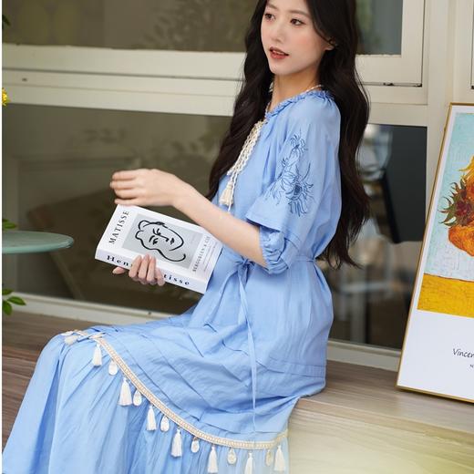 两三事向阳诗人欧若风女装春季新款2025爆款法式小众设计宽松裙子 商品图3