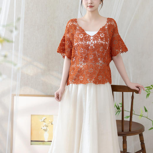 苏苏姐家芳怡拼花上衣手工DIY钩针蕾丝线毛线团自制材料包 商品图1