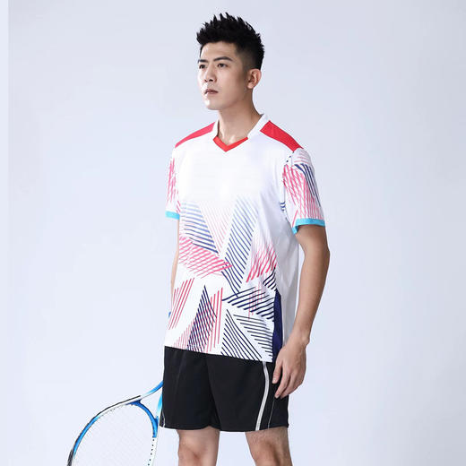 成人羽毛球服套装短袖男女款 速干透气户外跑步训练运动套装 商品图3