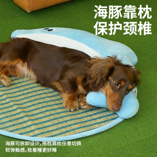 zeze湾湾海豚蔺草宠物垫-B（包邮） 商品图3