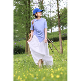 设计感桑蚕丝丝光T