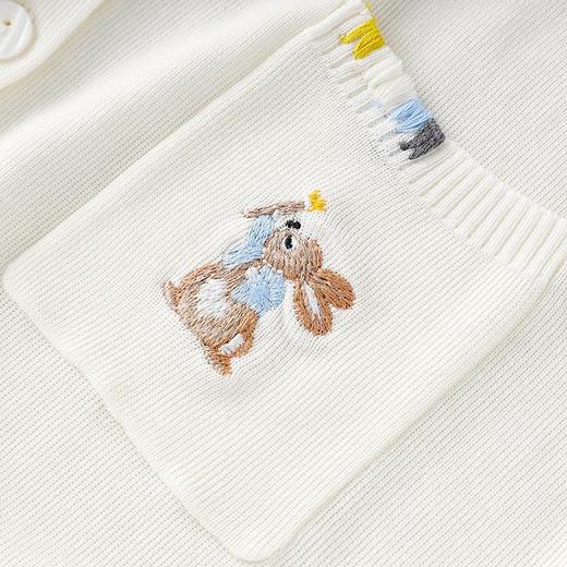 「高货wl」全新升级【铂金会员183/天猫249/差价66】(05135)洛诗琳法式趣味口袋刺绣针织开衫2025夏季天丝凉感上衣wl05135 商品图3