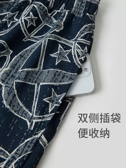 【150周年纪念款满印纯棉】SCHIESSER德国舒雅中性款150周年纯棉休闲外穿满印天枰logo中裤3Z/25851P 商品图3