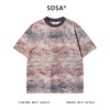 T3543夏季高级感新款男士美式扎染破烂设计圆领短袖T恤高街时尚上衣 商品缩略图1