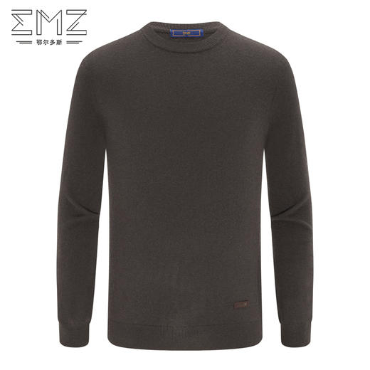 EMZ鄂尔多斯【100%山羊绒】男士羊绒衫保暖精纺圆领打底针织衫 8839874012 商品图0