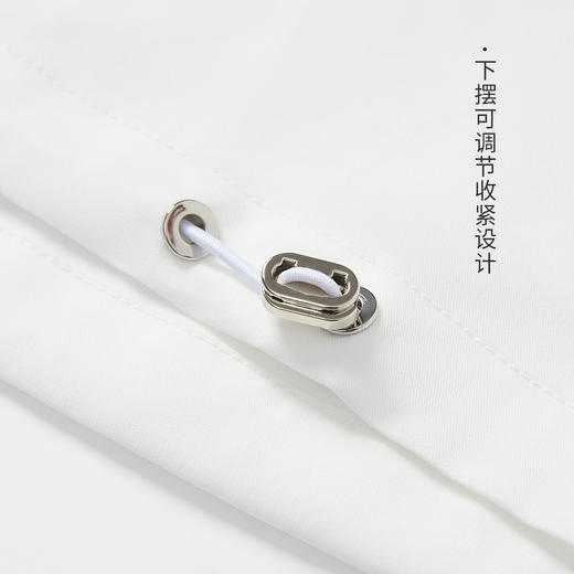 【抽绳半身设计】罗蒙夏季长袖衬衫女士时髦休闲百搭半截衬衣女上衣 商品图5