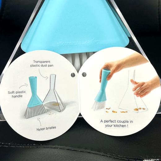 silicone外贸 食品级耐热耐寒桌面扫帚+簸箕套装组合 商品图4