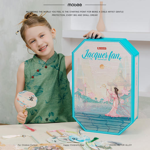 Mobee 水云漆荷-非遗手工扇礼盒 商品图6