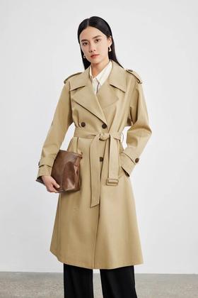 ESTELLICA 卡其色通勤风衣外套 20186