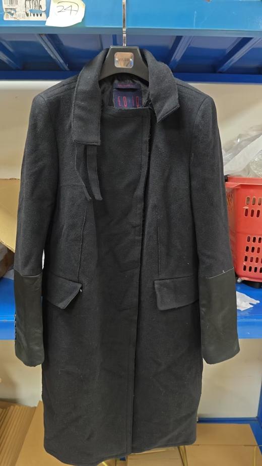 4893915748725   EQ:IQ  黑色简约休闲长袖大衣 商品图3