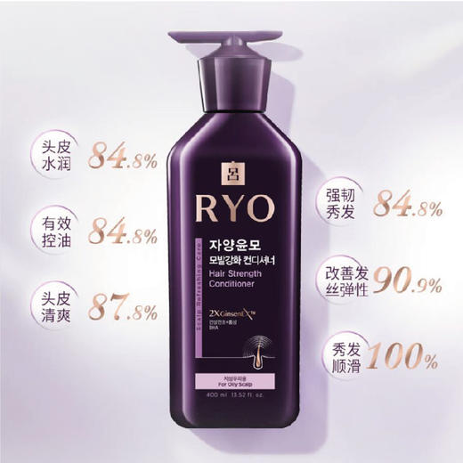 韩国RYO吕滋养韧发密集强韧护发乳(头皮专护-油性) 紫吕 400ml 商品图0