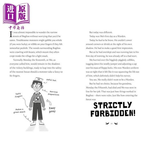 【中商原版】秘密的怪物堡垒 Grumpfort 英文原版 儿童黑白插图图画章节书 搞笑冒险故事 小说读物 进口童书 7岁以上 Usborne 商品图2