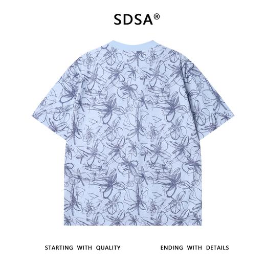 T3489夏季高级感新款韩版撞色抽象线条圆领短袖T恤百搭时尚休闲上衣 商品图5