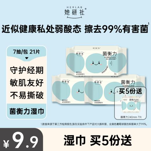 【她研社】女性经期护理湿巾 商品图0
