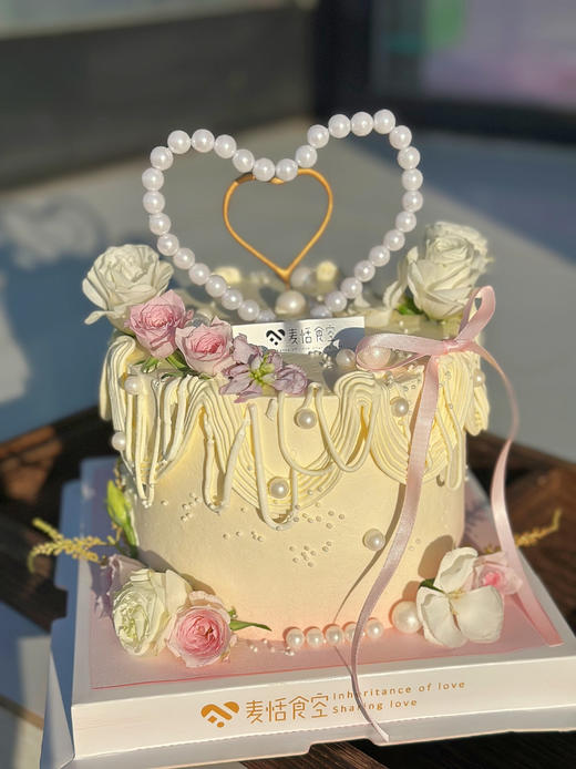 气泡夏天（需自提）喷砂蛋糕；鲜花随机搭配 商品图0