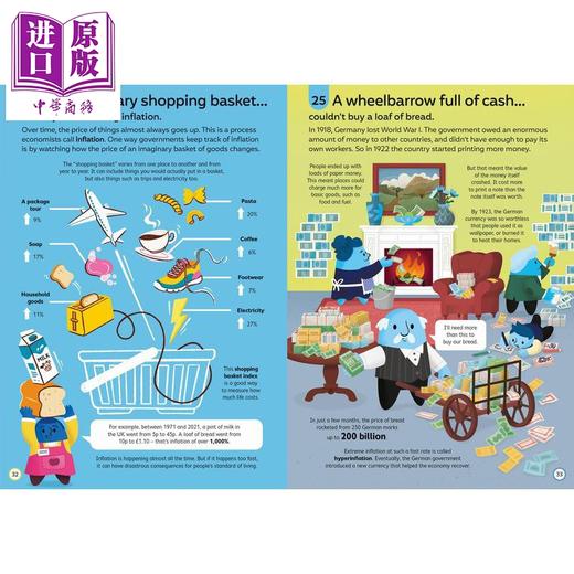 【中商原版】100个钱的发现 100 Things to Know About Money 英文原版 儿童科普读物 生活常识知识绘本 进口童书 精装 商品图3