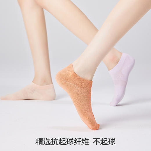 左分之右袜子女船袜春夏10A抗菌纯棉吸汗透气不掉跟硅胶防滑短袜 商品图3