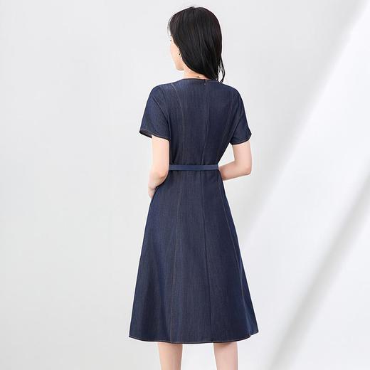 「高货wl」全新升级【铂金会员367/天猫489/差价122】(05422)洛诗琳法式复古重工钉珠连衣裙2025夏季收腰显瘦牛仔裙wl05422 商品图2