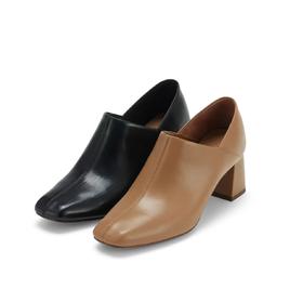 【云粉节】BF楼westory秋季新款胎牛皮方头粗跟复古鞋