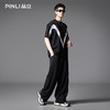 PINLI品立2025夏季新款黑白撞色拼接T恤设计感宽松休闲男短袖上衣B252111083 商品缩略图1
