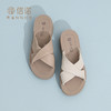信诺真皮妈妈拖鞋2025夏季新款厚底外穿时尚一字拖舒适软底女鞋子5L950-52 商品缩略图2