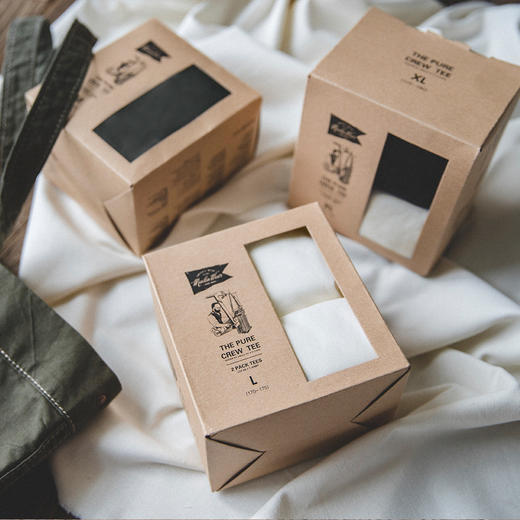 工装优选 美式复古重磅纯棉米白色t恤正肩半袖短袖打底衫男士夏季 商品图3