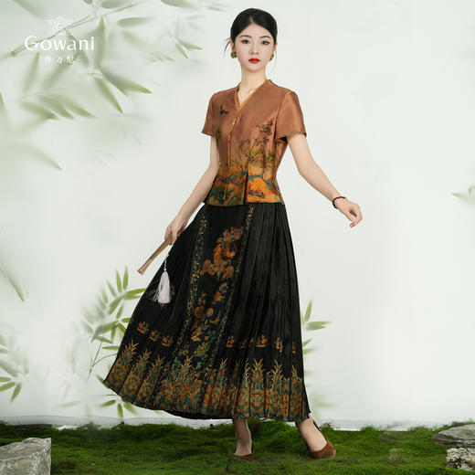 【竹林飞鹤】【香云纱】乔万尼2025新品重磅新中式精致V领上衣ED2C465 商品图3