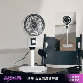 甄选 | 【扬子 台立两用循环扇】可摇头可台式可立体 3档风感选择 扇叶可拆卸 两节可拆卸立杆
