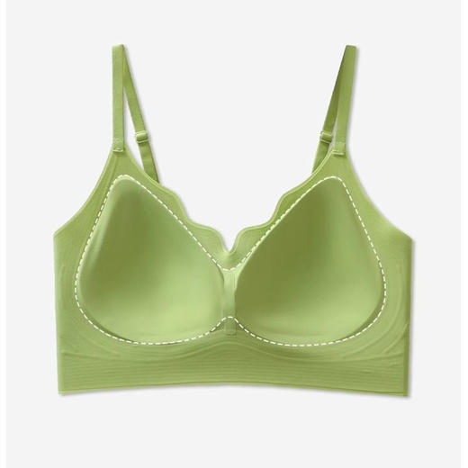【新品上市 买一送一】运动文胸新款草本同款 舒适透气软支撑聚拢无痕内衣绿色细肩带薄款运动文胸 商品图6