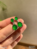 老坑玻璃种艳绿蛋面耳坠【5200505】具体价格微信咨询 商品缩略图1
