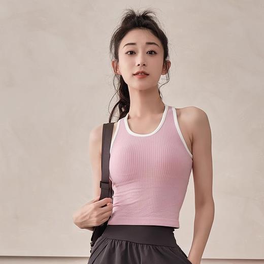 跃牌【安琪拉系列】新款瑜伽ebb背心裸感含胸垫健身文胸工字美背WX2459 商品图3
